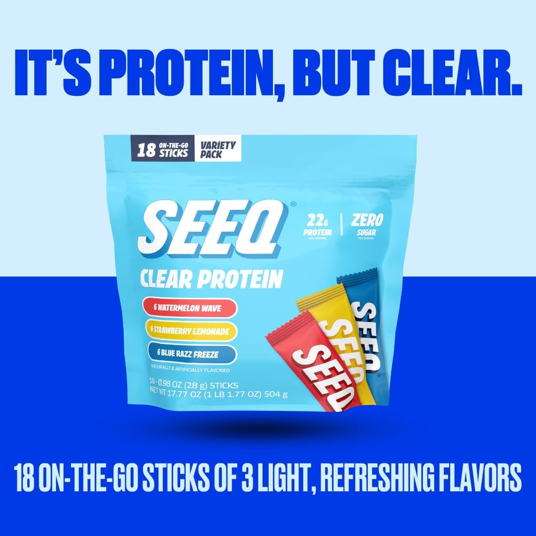 SEEQ Clear Protein Powder Packets Mixed Flavors